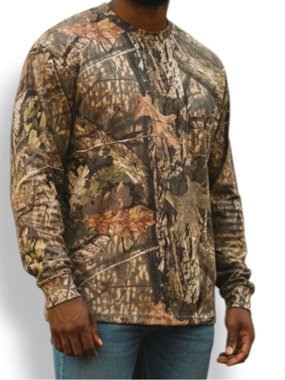 MOSSY OAK VINTAGE Y2K Brown & Green Camo Long Sleeve Tee T-shirt Unisex